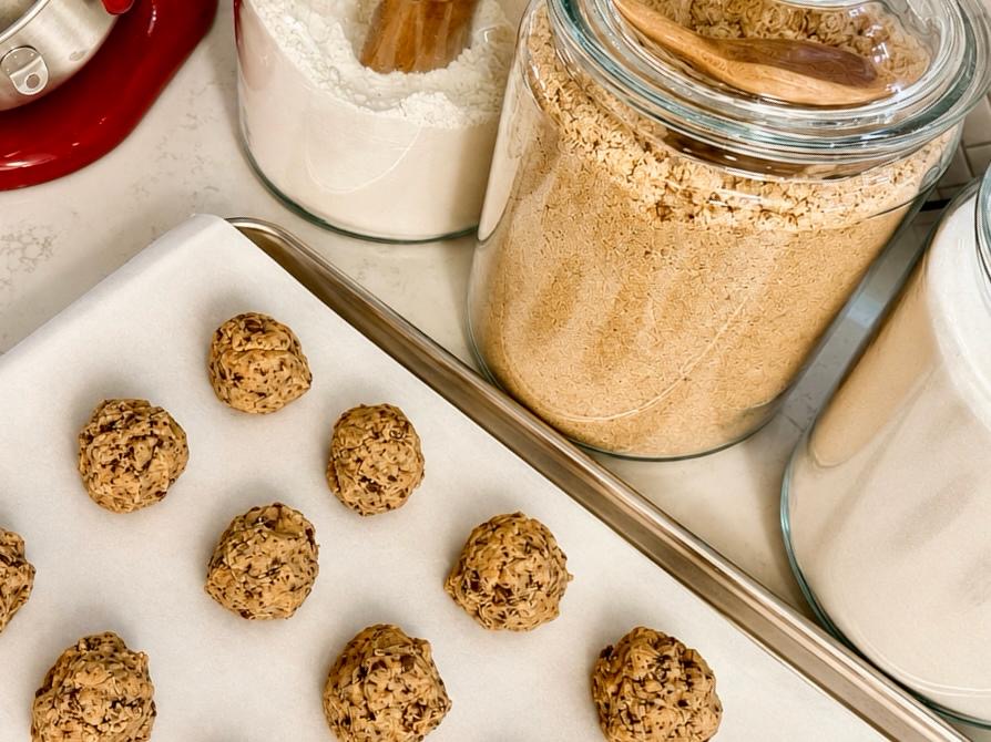 Cookie dough before baking